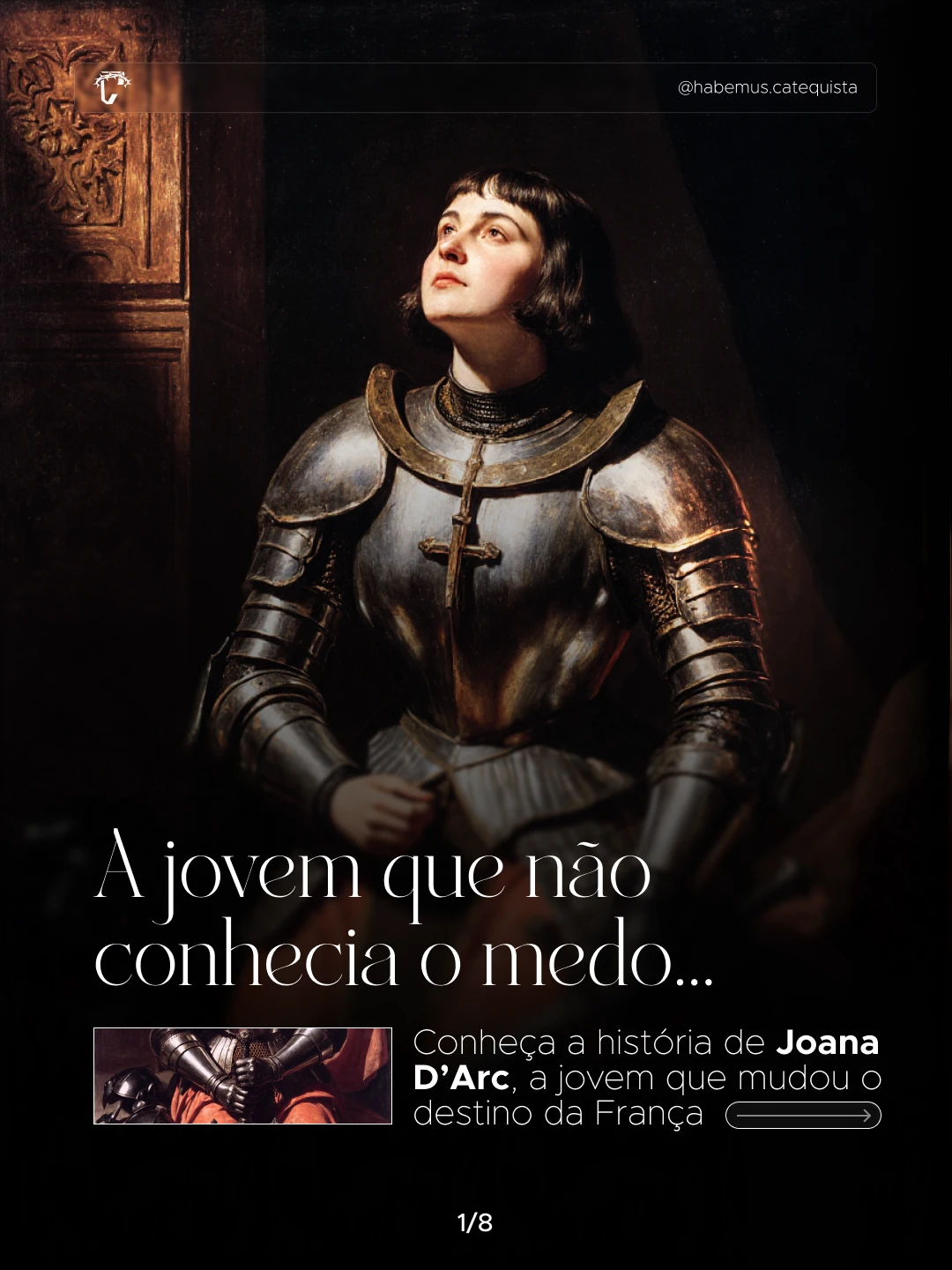 Social media — carrossel Joana D’Arc